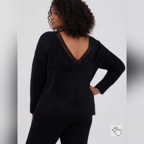 torrid Sweaters - Torrid Elegant Black V-Neck Sweater